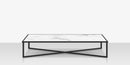DecoScapes Iconic Aluminum Rectangular Coffee Table with Porcelain Tabletop