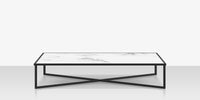 DecoScapes Iconic Aluminum Rectangular Coffee Table with Porcelain Tabletop