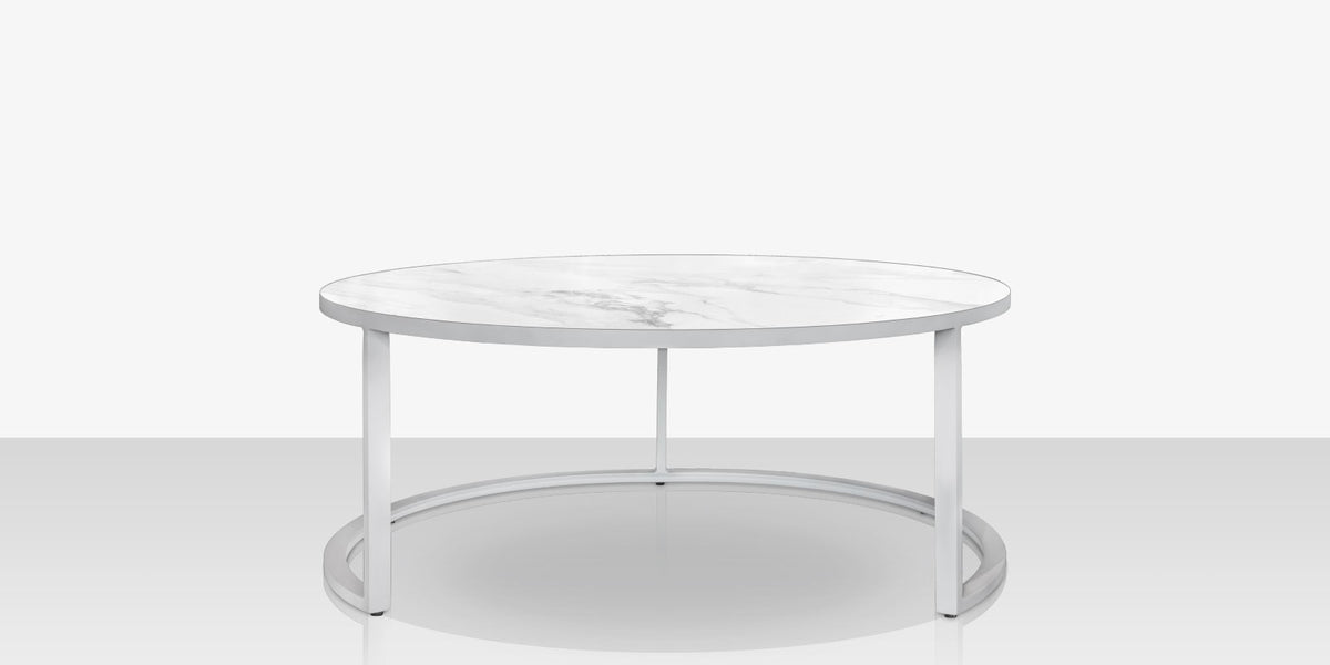 DecoScapes Iconic Aluminum Wide Round Nesting Table