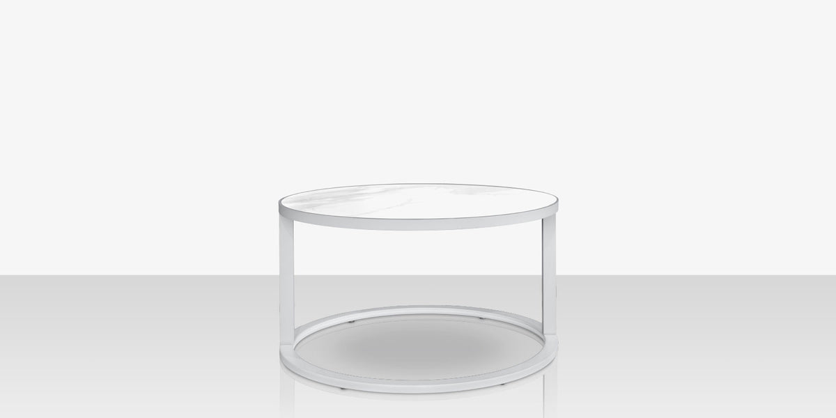 DecoScapes Iconic Aluminum Wide Round Nesting Table