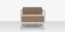 DecoScapes Iconic Aluminum Swivel Club Chair