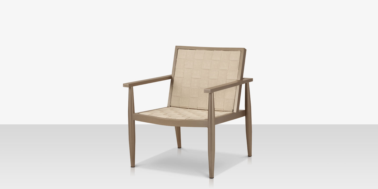 DecoScapes Furniture Danish Aluminum Sling Strap Lounge Chair