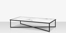 DecoScapes Iconic Aluminum Rectangular Coffee Table with Porcelain Tabletop