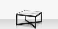 DecoScapes Iconic Aluminum square Coffee Table with Porcelain Tabletop