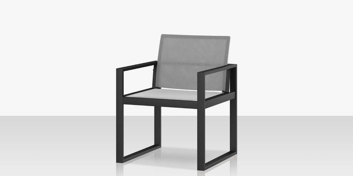 DecoScapes Iconic Aluminum Sling Dining Arm Chair