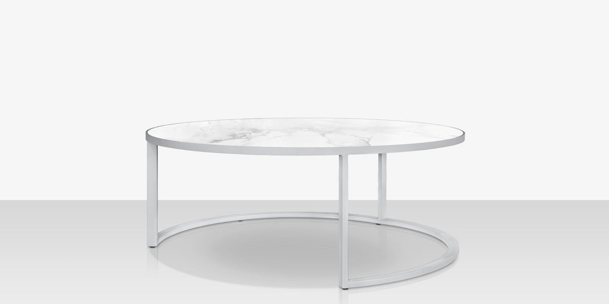 DecoScapes Iconic Aluminum Wide Round Nesting Table
