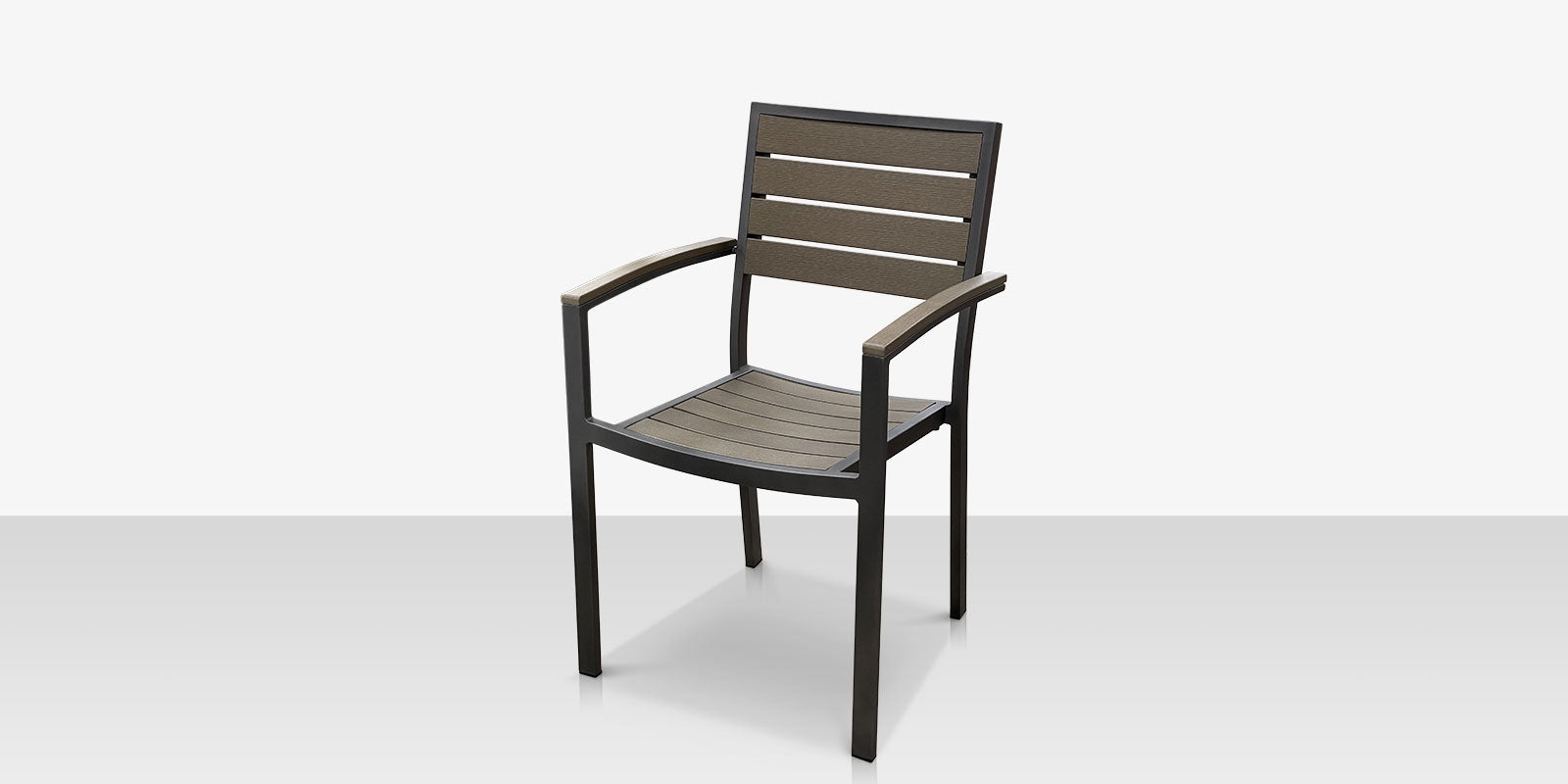 DecoScapes Napa Aluminum Stackable Dining Arm Chair