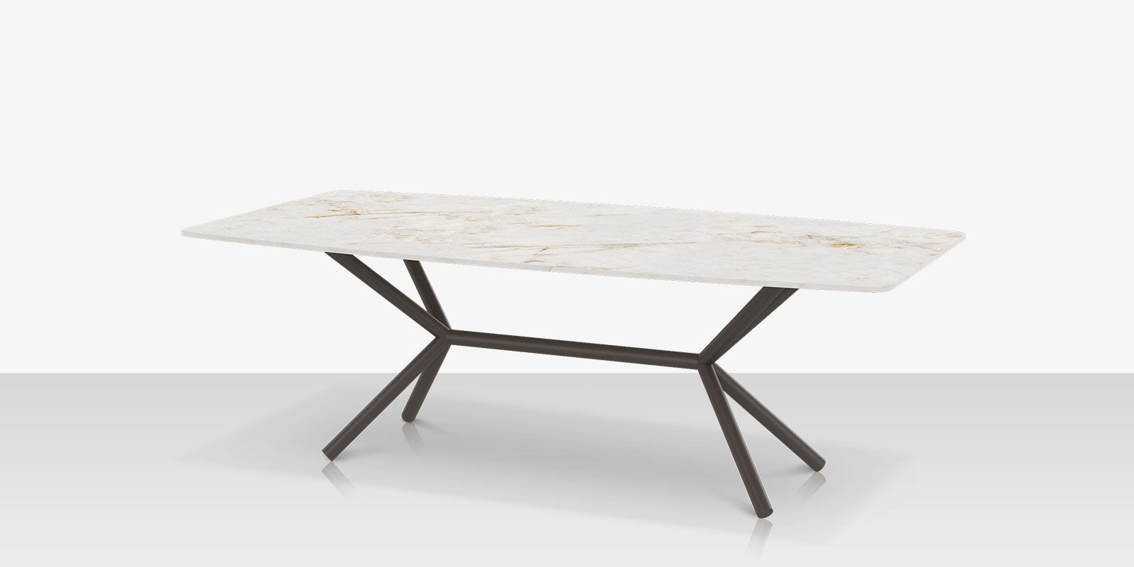 DecoScapes Oliver Emerald Rimless Porcelain Dining Table - Large