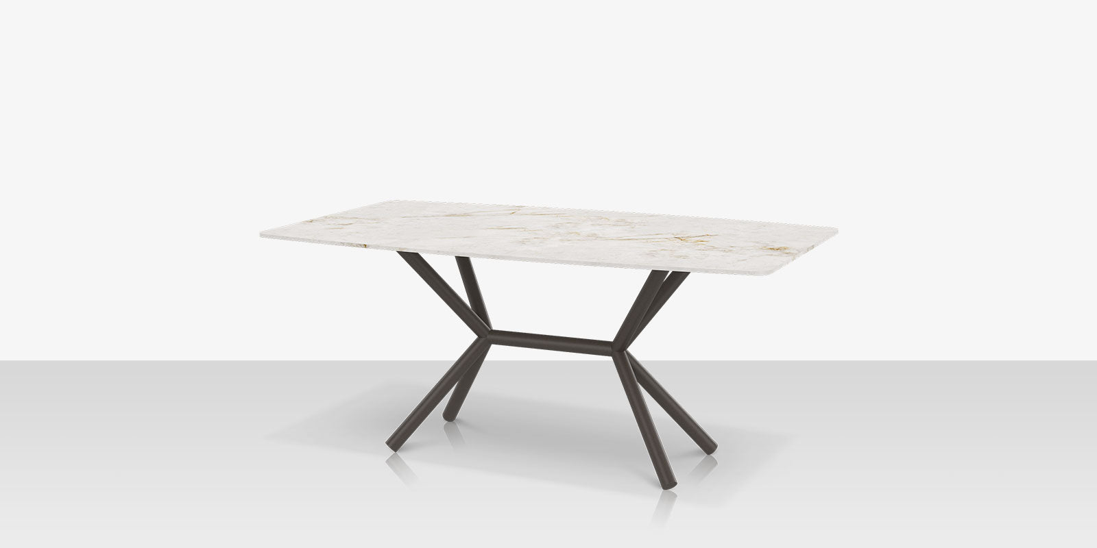 DecoScapes Oliver Emerald Rimless Porcelain Dining Table - Small