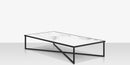 DecoScapes Iconic Aluminum Rectangular Coffee Table with Porcelain Tabletop