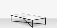 DecoScapes Iconic Aluminum Rectangular Coffee Table with Porcelain Tabletop