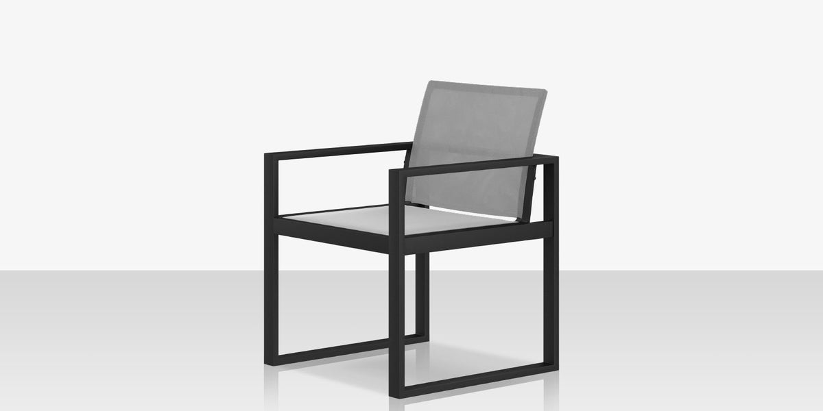 DecoScapes Iconic Aluminum Sling Dining Arm Chair