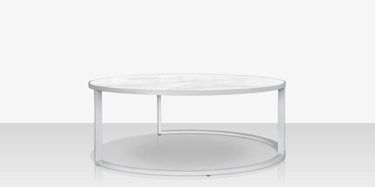 DecoScapes Iconic Aluminum Wide Round Nesting Table