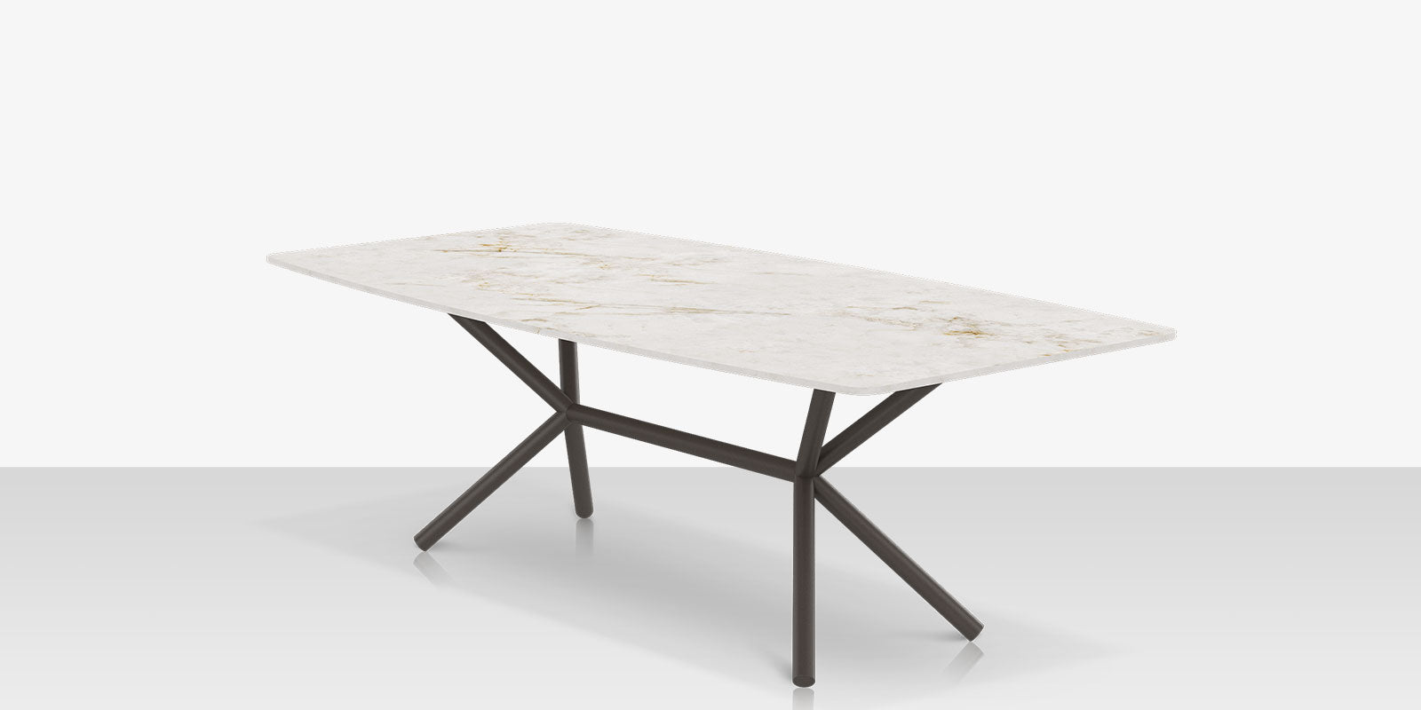 DecoScapes Oliver Emerald Rimless Porcelain Dining Table - Large