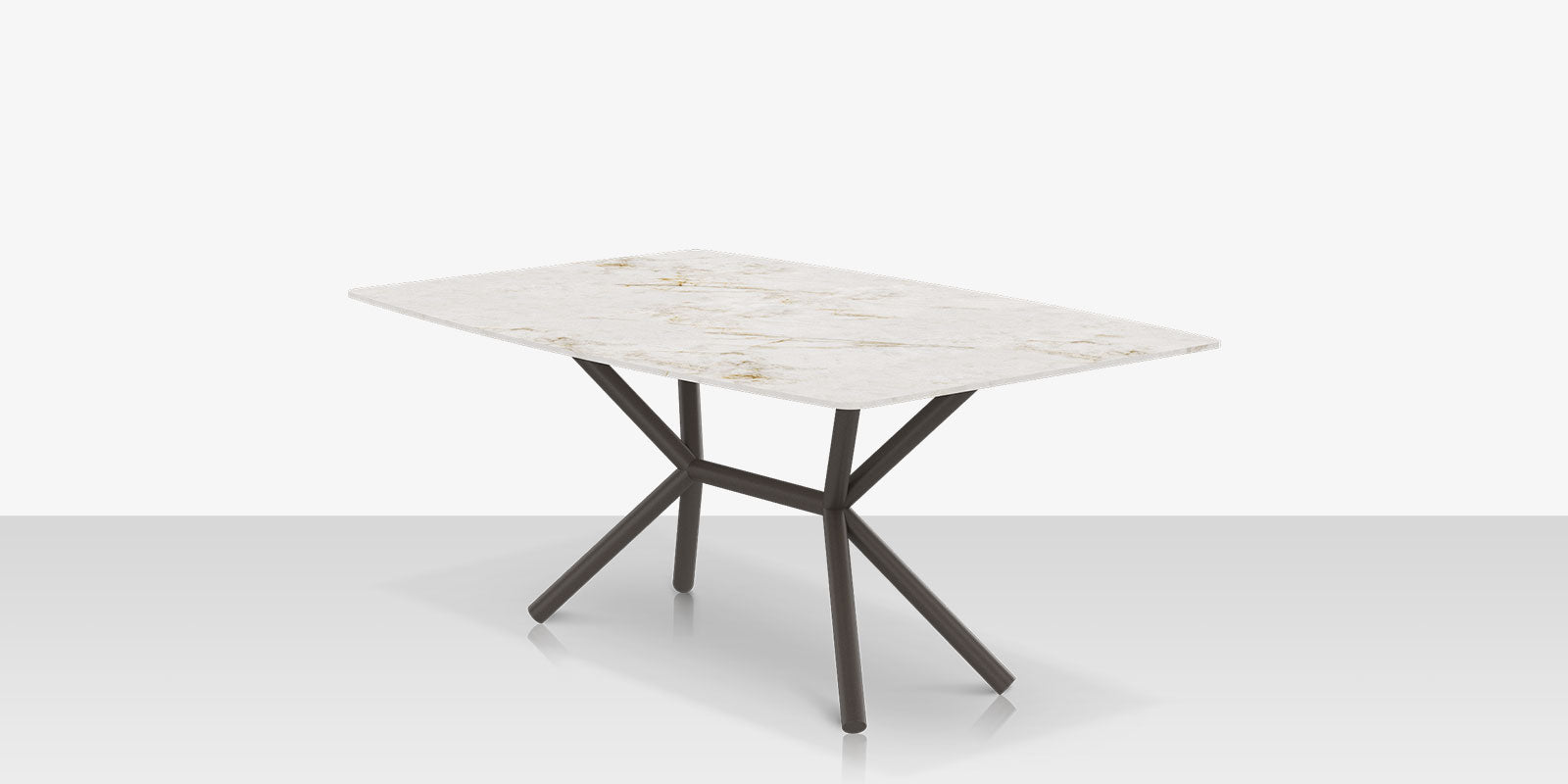 DecoScapes Oliver Emerald Rimless Porcelain Dining Table - Medium