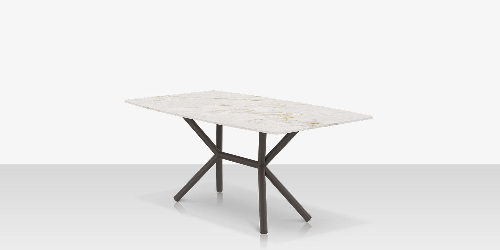DecoScapes Oliver Emerald Rimless Porcelain Dining Table - Small