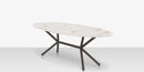 DecoScapes Oliver Oval Rimless Porcelain Dining Table