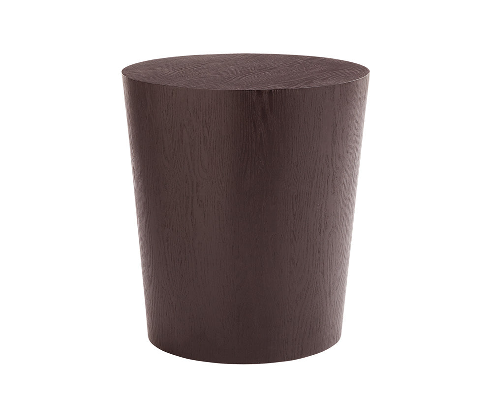 Sunpan Montague End Table - Espresso/High Gloss White