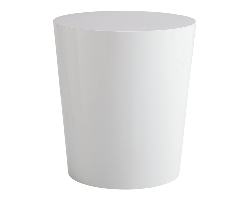 Sunpan Montague End Table - Espresso/High Gloss White