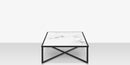 DecoScapes Iconic Aluminum Rectangular Coffee Table with Porcelain Tabletop