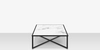 DecoScapes Iconic Aluminum Rectangular Coffee Table with Porcelain Tabletop
