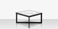 DecoScapes Iconic Aluminum square Coffee Table with Porcelain Tabletop