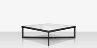 DecoScapes Iconic Aluminum square Coffee Table with Porcelain Tabletop