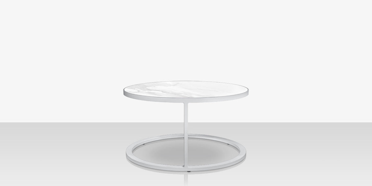 DecoScapes Iconic Aluminum Wide Round Nesting Table