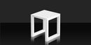 DecoScapes Iconic Aluminum Small 18'' Wide Square Side Table