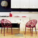 Compamia Crystal Polycarbonate Modern Dining Chair - Set of 2