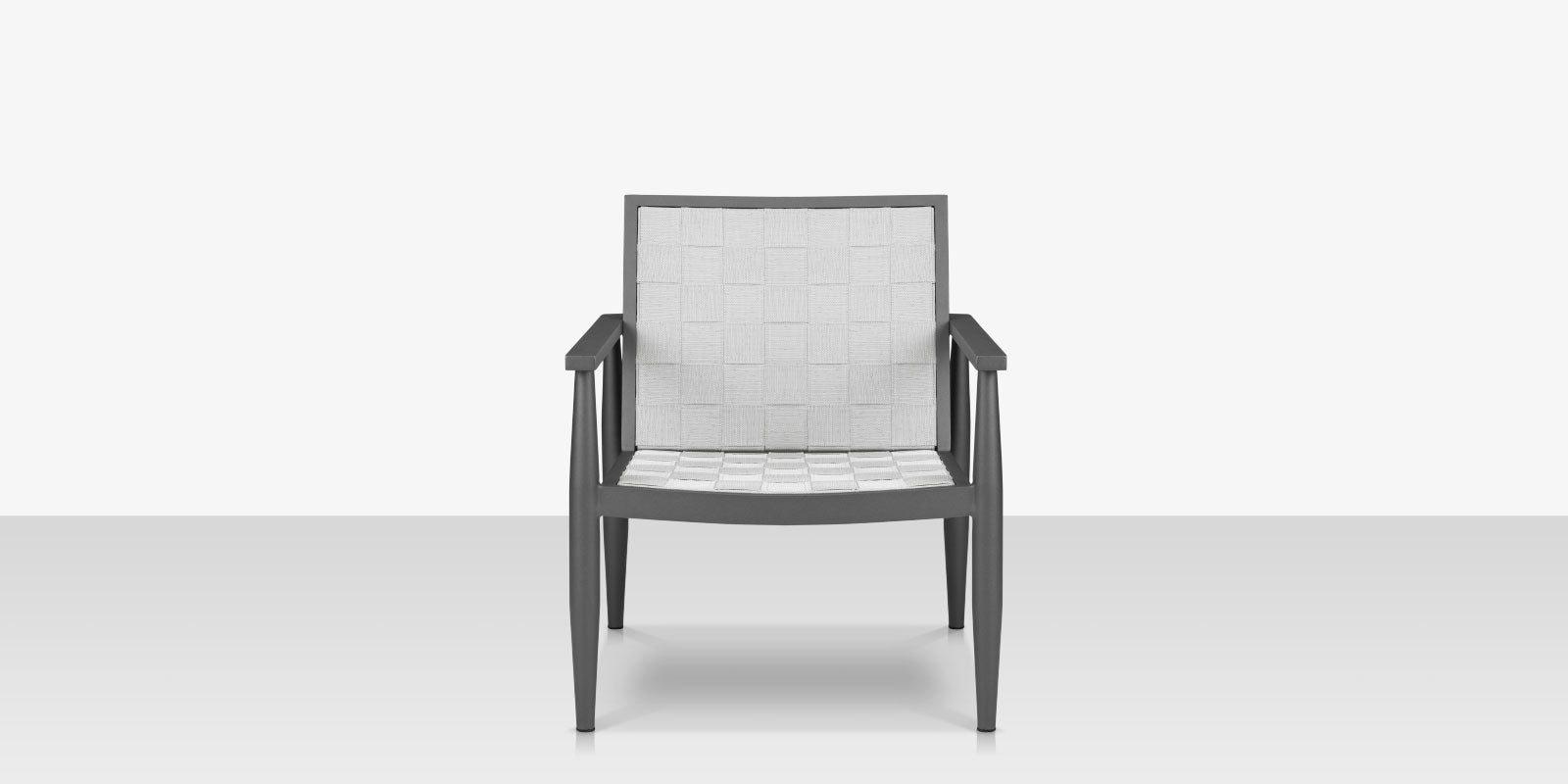 DecoScapes Furniture Danish Aluminum Sling Strap Lounge Chair