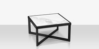 DecoScapes Iconic Aluminum square Coffee Table with Porcelain Tabletop
