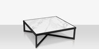 DecoScapes Iconic Aluminum square Coffee Table with Porcelain Tabletop