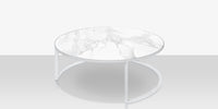 DecoScapes Iconic Aluminum Wide Round Nesting Table