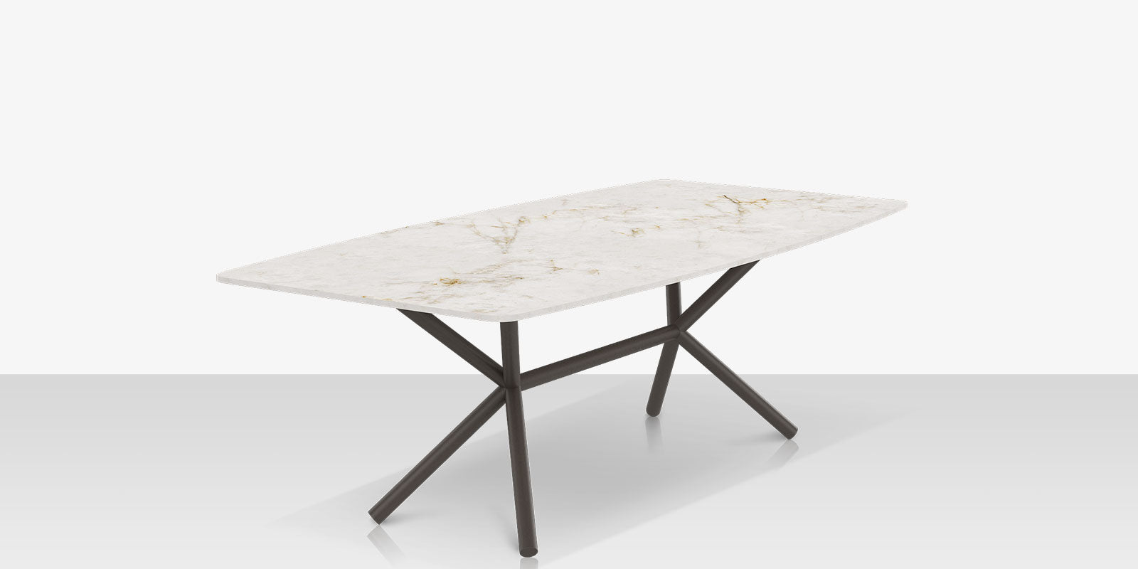 DecoScapes Oliver Emerald Rimless Porcelain Dining Table - Large