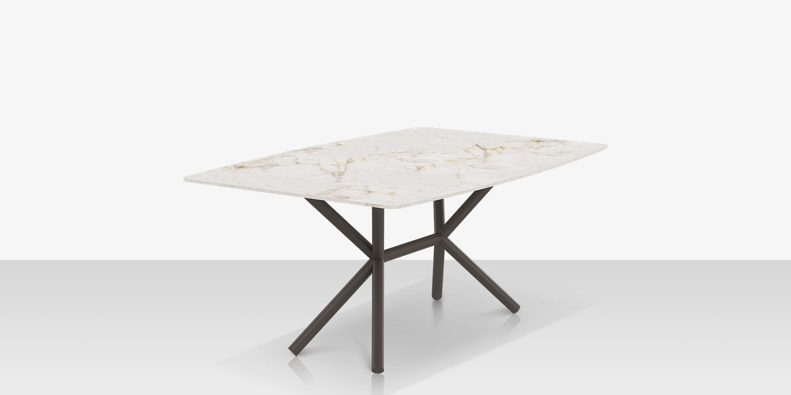 DecoScapes Oliver Emerald Rimless Porcelain Dining Table - Medium