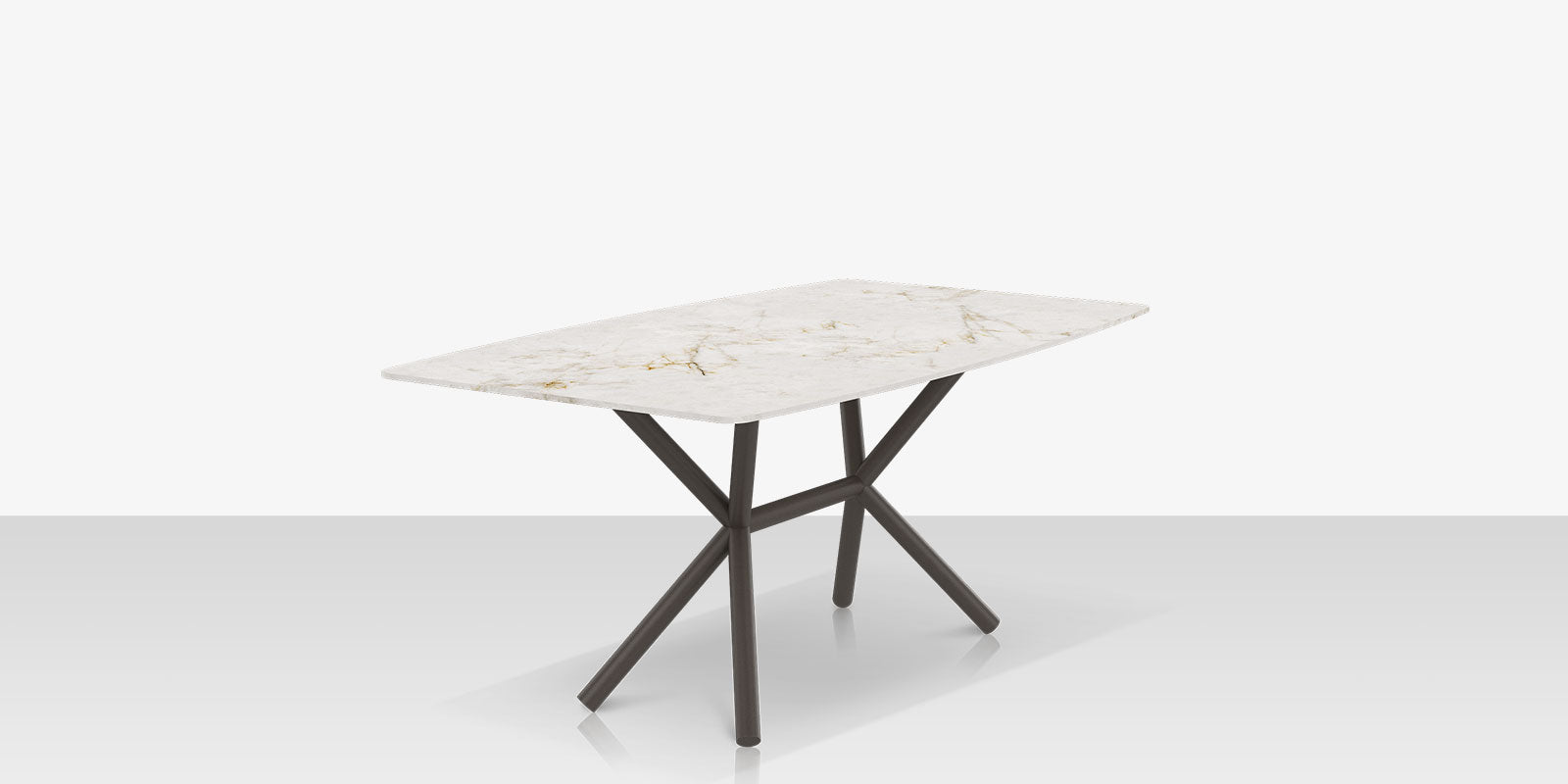 DecoScapes Oliver Emerald Rimless Porcelain Dining Table - Small