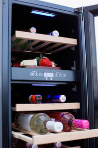 TrueFlame 15" Outdoor Rated Dual Zone Wine Cooler