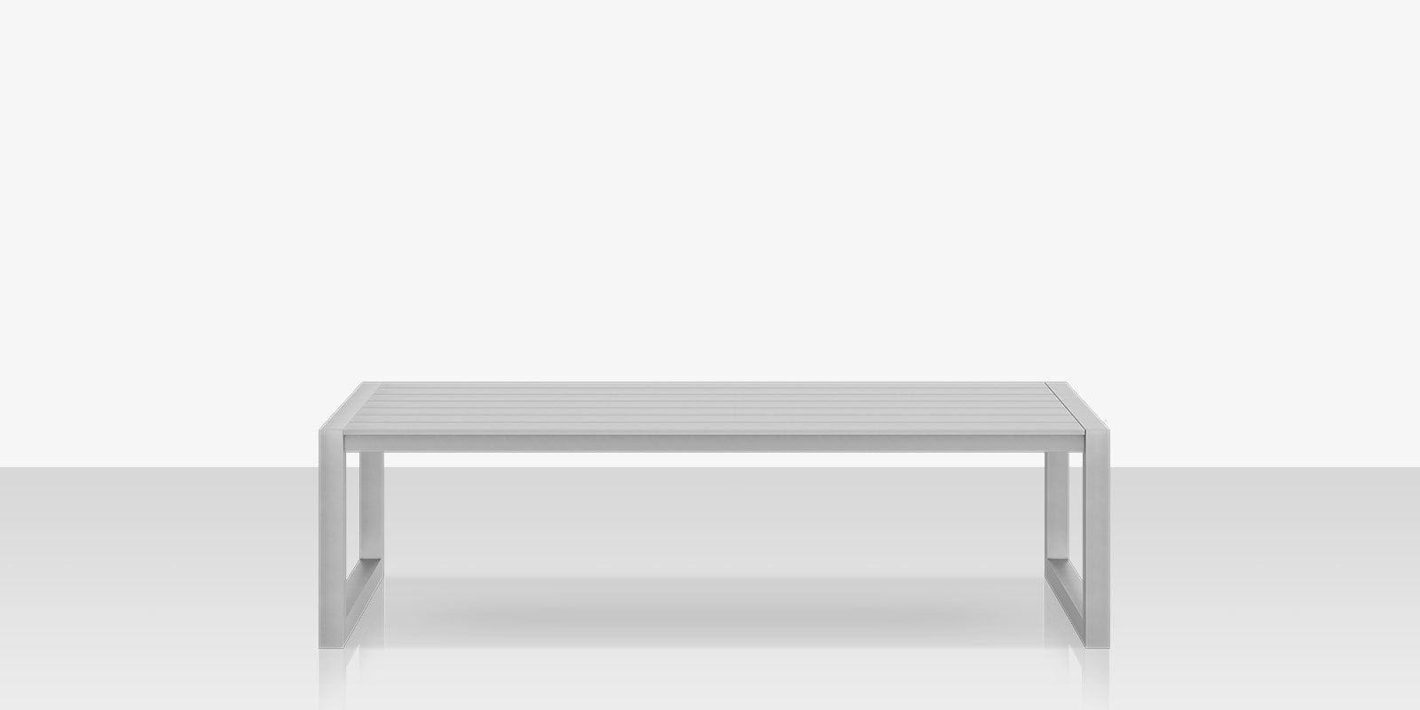DecoScapes Iconic Aluminum Small Rectangular Coffee Table