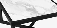 DecoScapes Iconic Aluminum square Coffee Table with Porcelain Tabletop