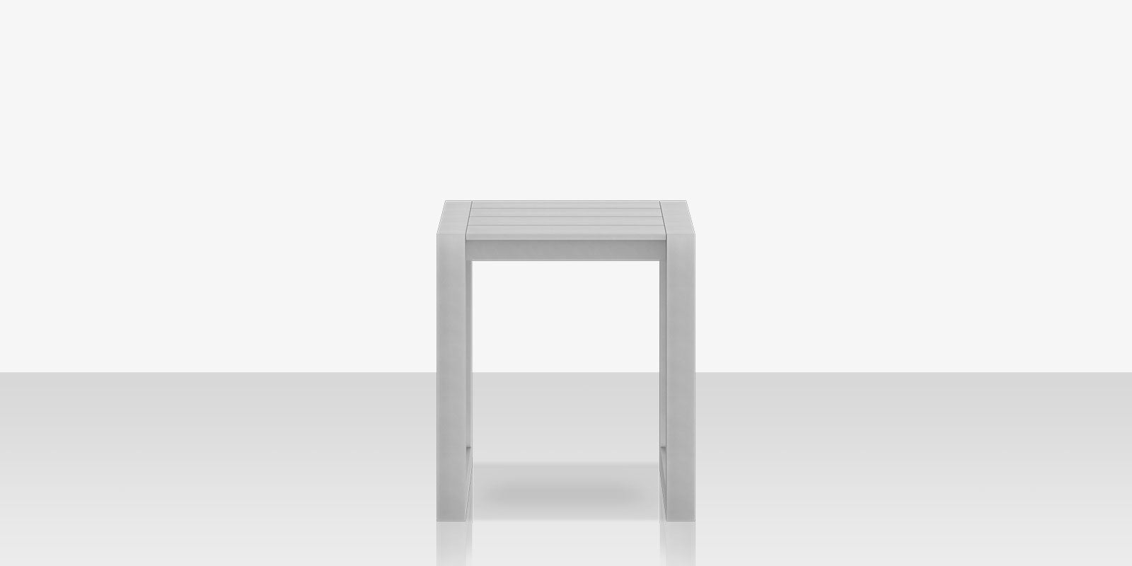 DecoScapes Iconic Aluminum Small 18'' Wide Square Side Table
