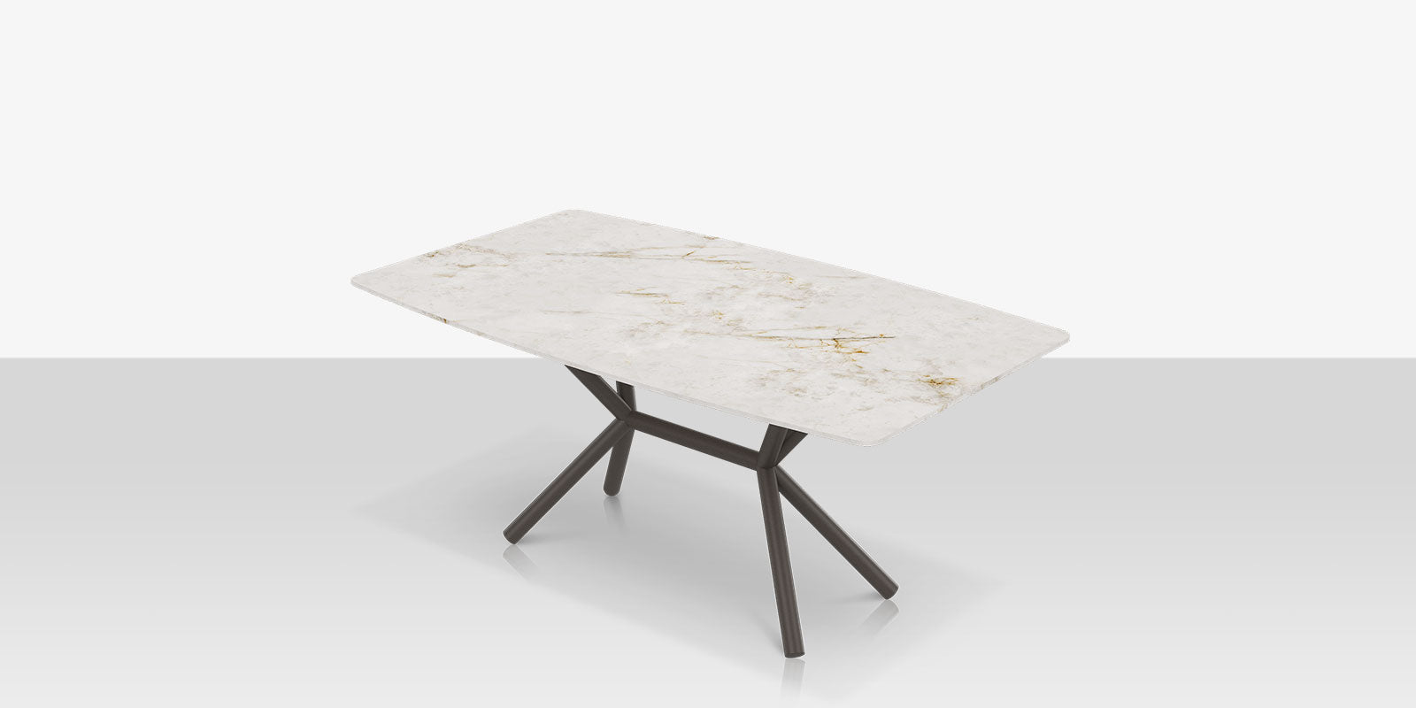 DecoScapes Oliver Emerald Rimless Porcelain Dining Table - Small