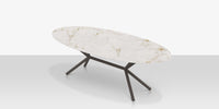 DecoScapes Oliver Oval Rimless Porcelain Dining Table