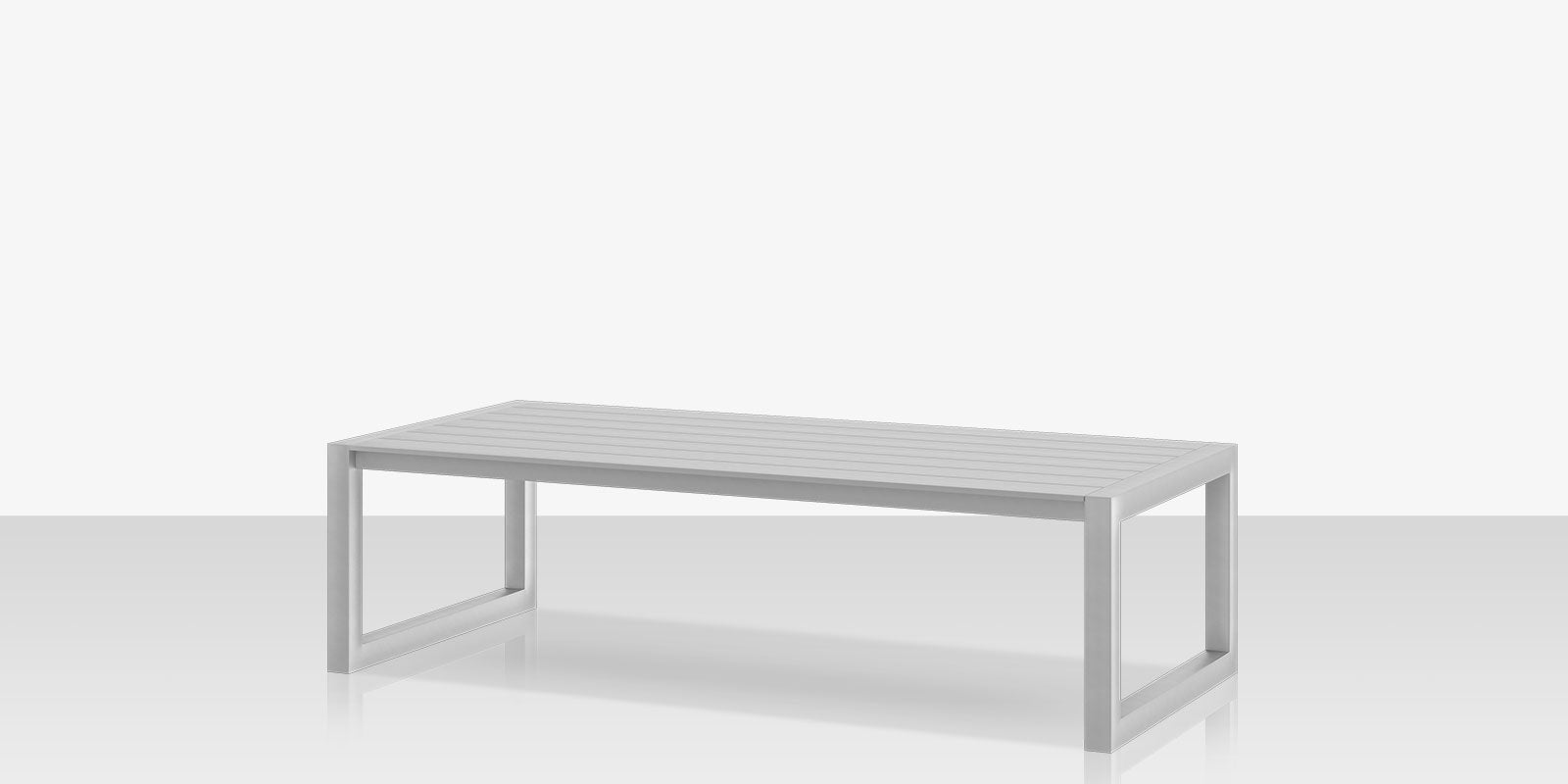 DecoScapes Iconic Aluminum Small Rectangular Coffee Table