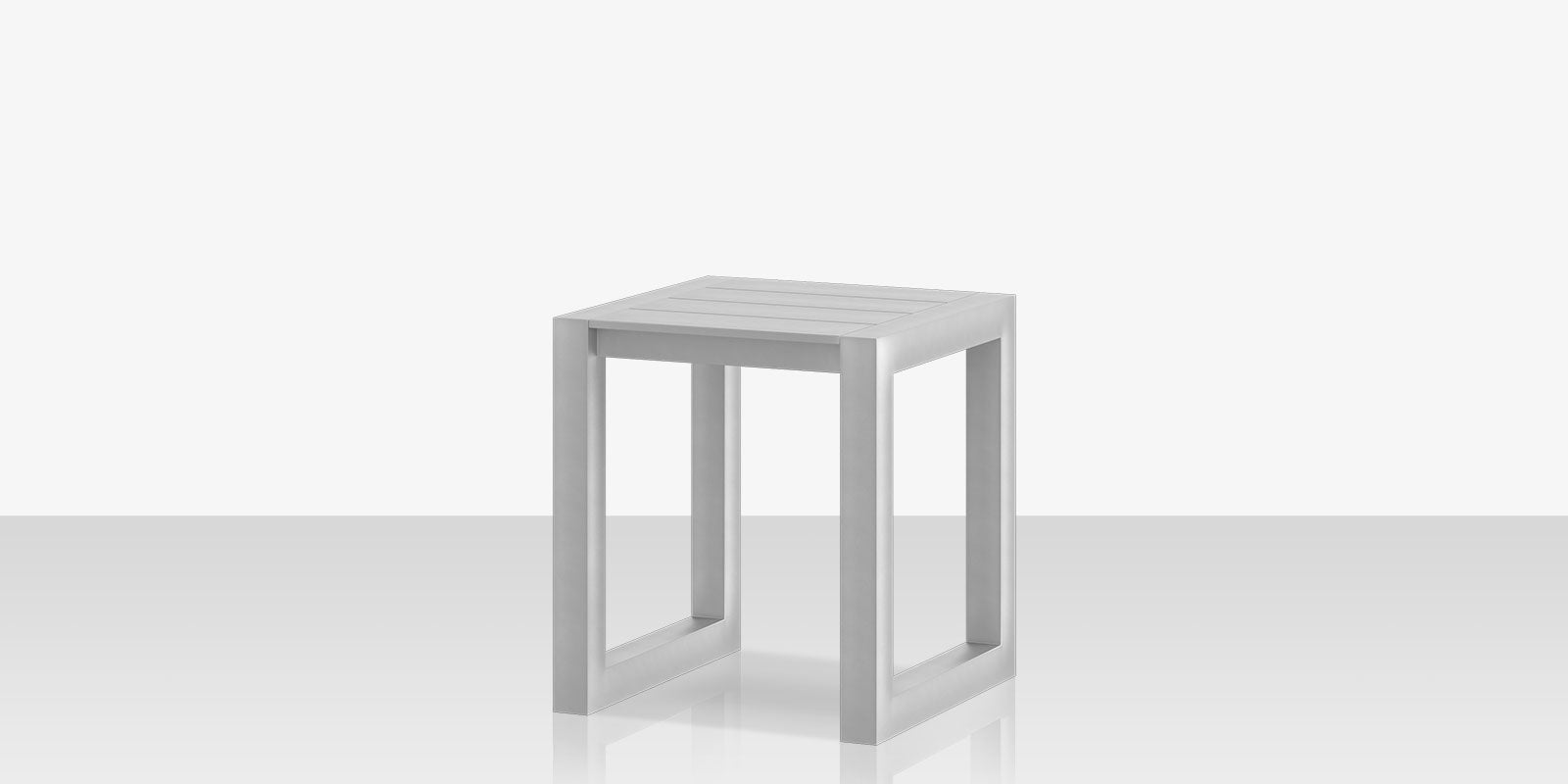 DecoScapes Iconic Aluminum Small 18'' Wide Square Side Table