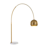 Sunpan Vern Floor Lamp in Black/Brass