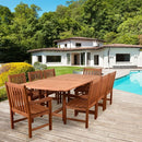 International Home Miami Amazonia Bristol 9 Piece Rectangular Patio Dining Set