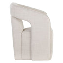 Sunpan Kendrick Wheeled Dining Armchair in Abbington Black / Moto Stucco / Nash Zebra