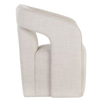 Sunpan Kendrick Wheeled Dining Armchair in Abbington Black / Moto Stucco / Nash Zebra