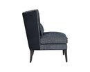 Sunpan Kenzo Lounge Chair Chevron Grey-Antonio Charcoal / Fuego Navy-Abbington Navy